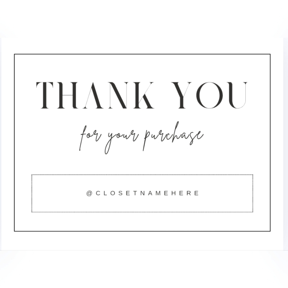 50 Custom 4x6 Cubic Thank You Notes Labels/Thank You Stickers